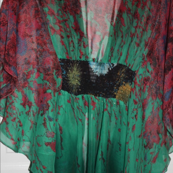 Vintage Y2K Gorgeous print embellished tunic - Picture 4 of 7